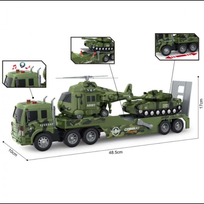 ⁦لعبة حاملة دبابة + طيارة transport truck⁩ - الصورة ⁦4⁩