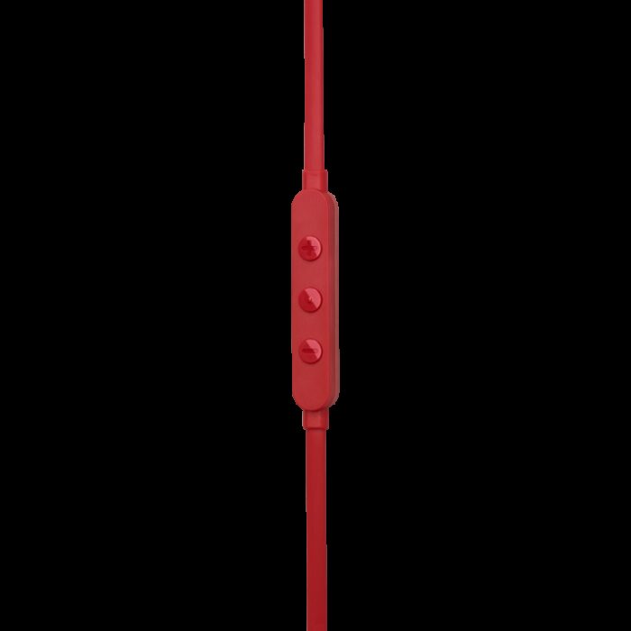 ⁦JBL Tune 305C USB Wired Hi-Res Earbud Headphones-Red⁩ - الصورة ⁦6⁩
