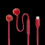 ⁦JBL Tune 305C USB Wired Hi-Res Earbud Headphones-Red⁩ - الصورة ⁦8⁩