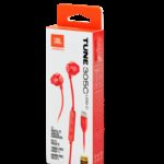 ⁦JBL Tune 305C USB Wired Hi-Res Earbud Headphones-Red⁩ - الصورة ⁦9⁩