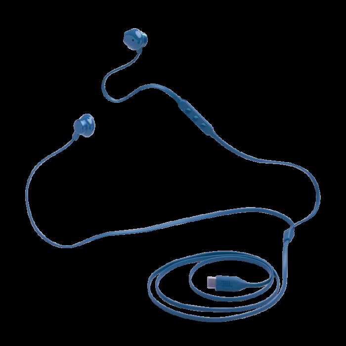 ⁦JBL Tune 305C USB Wired Hi-Res Earbud Headphones-Blue⁩ - الصورة ⁦7⁩