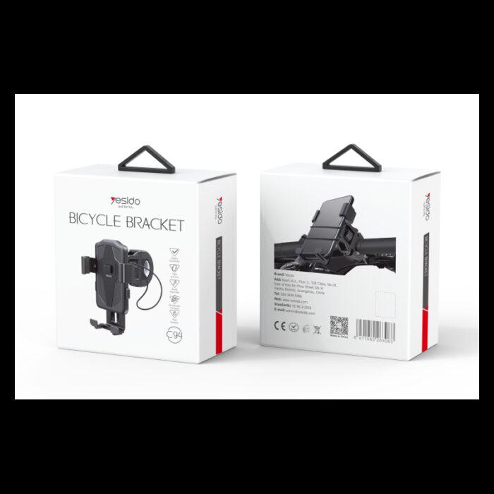 ⁦Yesido C94 Easily Using Adjustable Mount Cellphone Holder For Bicycle Silicon⁩ - الصورة ⁦4⁩