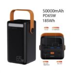 بور بانك محمول سعة 50000 ميلي أمبير لون أسود