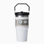 مطرة ستانليس 600 مل مع يد لون أبيض