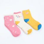 جوارب شتوية طويلة للأطفال (3 أزواج) بألوان متعددة