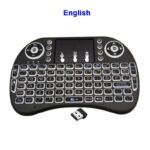 ⁦لوحة مفاتيح مع ماوس يدعم العربية لاسلكية صغيرة 2.4G بإضاءة خلفية قابلة للشحن USB⁩ - الصورة ⁦2⁩