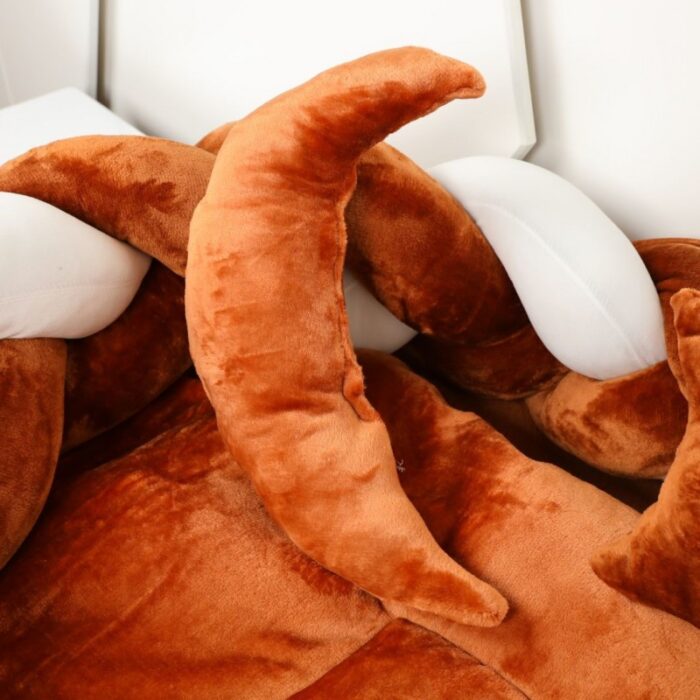 ⁦مفرش بيبي جدايل مخمل للأطفال (6 قطع) لون عسلي وأبيض⁩ - الصورة ⁦4⁩