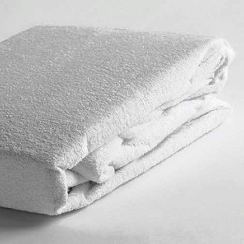 ⁦ملف فرشة ضد الماء حجم 90×200سم لون أبيض⁩ - الصورة ⁦1⁩