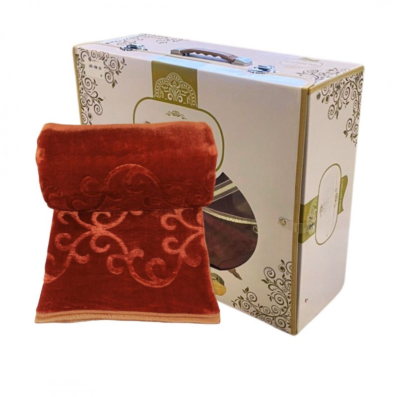 ⁦حرام مخمل حفر مجوز 220×240 سم لون أحمر⁩ - الصورة ⁦1⁩