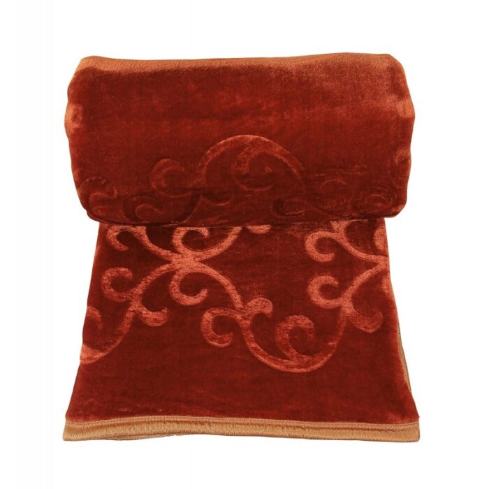 ⁦حرام مخمل حفر مجوز 220×240 سم لون أحمر⁩ - الصورة ⁦3⁩