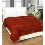 ⁦حرام مخمل حفر مجوز 220×240 سم لون أحمر⁩ - الصورة ⁦4⁩