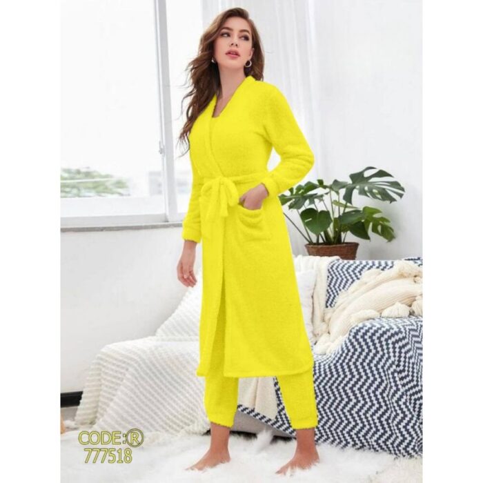 103377691_67de0df6dba04 طقم ستاتي 3 قطع لون أصفر One Size - الصورة 1