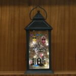 ⁦فانوس إضاءة ليد لون أسود 30 * 14* 14 سم⁩ - الصورة ⁦2⁩