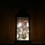 ⁦فانوس إضاءة ليد لون أسود 30 * 14* 14 سم⁩ - الصورة ⁦3⁩