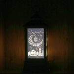 ⁦فانوس إضاءة ليد لون أسود 33 * 14* 14 سم⁩ - الصورة ⁦3⁩