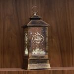 ⁦فانوس إضاءة ليد لون بني 33 * 14* 14 سم⁩ - الصورة ⁦2⁩