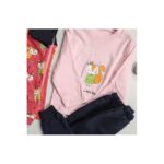 ⁦بجامة شتوية قطعتين للأطفال لون زهري و كحلي من Sami Boutique⁩ - الصورة ⁦2⁩