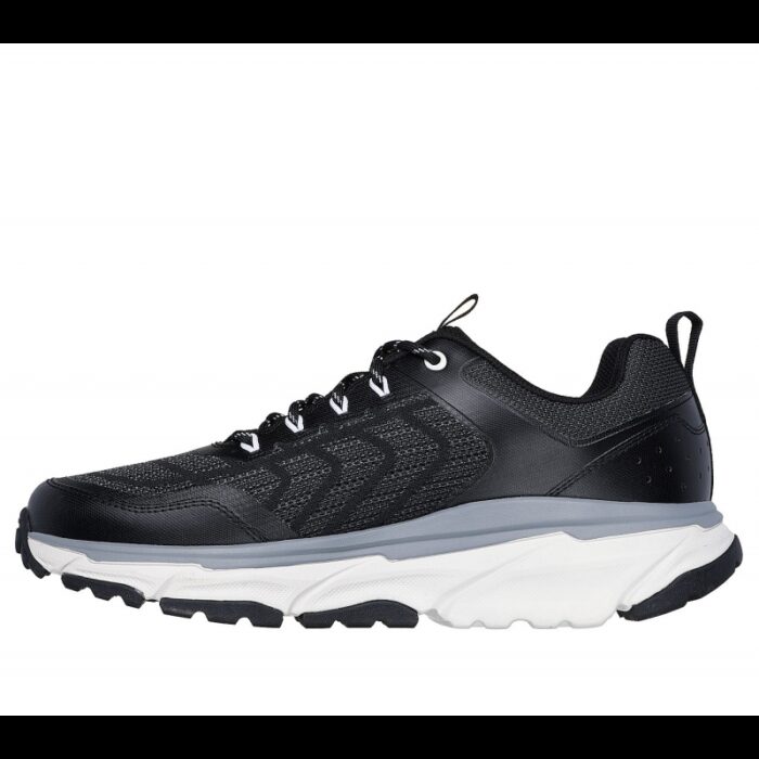 ⁦Skechers Men's D'Lux Journey Shoes - حذاء سكيتشرز دي لوكس جورني للرجال لون أسود ونعل أبيض⁩ - الصورة ⁦5⁩