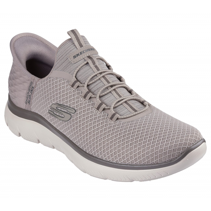 ⁦Skechers Men's Slip-ins: Summits - High Range Shoes - حذاء سكيتشرز سليب ان: سوميتس– هاي رينج للرجال لون بيج ونعل ابيض⁩ - الصورة ⁦1⁩