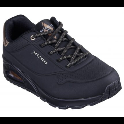 Skechers Women's Uno - Shimmer Away Shoes - حذاء سكيتشرز أونو - شيمر اويه للنساء لون أسود