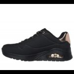 ⁦Skechers Women's Uno - Shimmer Away Shoes - حذاء سكيتشرز أونو - شيمر اويه للنساء لون أسود⁩ - الصورة ⁦5⁩