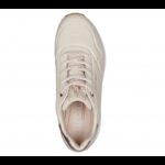 ⁦Skechers Women's Uno - Shimmer Away Shoes - حذاء سكيتشرز أونو - شيمر اويه للنساء لون بيج⁩ - الصورة ⁦4⁩