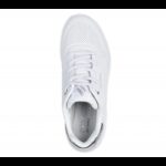 ⁦Skechers Women's Uno - Shimmer Away Shoes - حذاء سكيتشرز أونو - شيمر اويه للنساء لون فضي وأبيض⁩ - الصورة ⁦4⁩