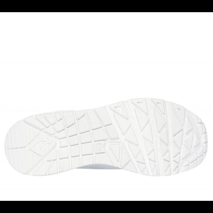 ⁦Skechers Women's Uno - Shimmer Away Shoes - حذاء سكيتشرز أونو - شيمر اويه للنساء لون فضي وأبيض⁩ - الصورة ⁦5⁩