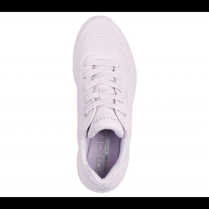 ⁦Skechers Women's Uno - Stand On Air Shoes -حذاء سكيتشرز أونو ستاند اون اير للنساء لون زهري فاتح⁩ - الصورة ⁦3⁩