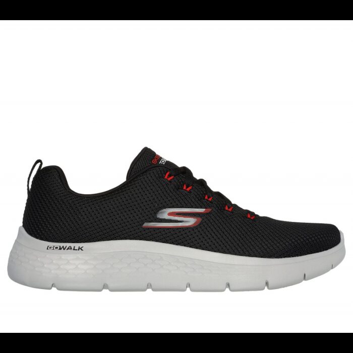 ⁦Skechers Men's GO WALK Flex - Vespid Shoes - حذاء سكيتشرز جو ووك فليكس- فيسبيد للرجال لون أسود ونعل أبيض⁩ - الصورة ⁦2⁩