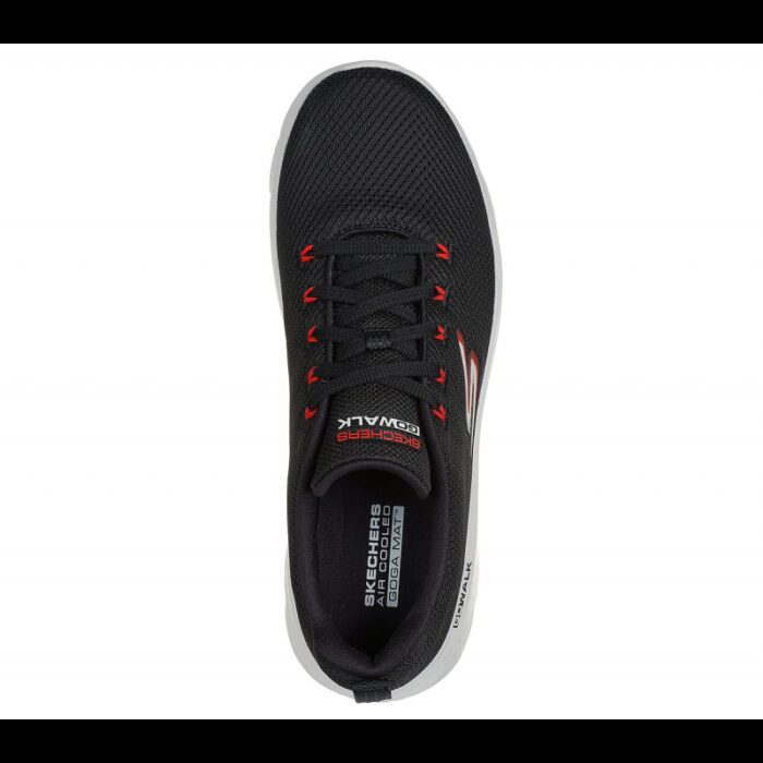 ⁦Skechers Men's GO WALK Flex - Vespid Shoes - حذاء سكيتشرز جو ووك فليكس- فيسبيد للرجال لون أسود ونعل أبيض⁩ - الصورة ⁦3⁩