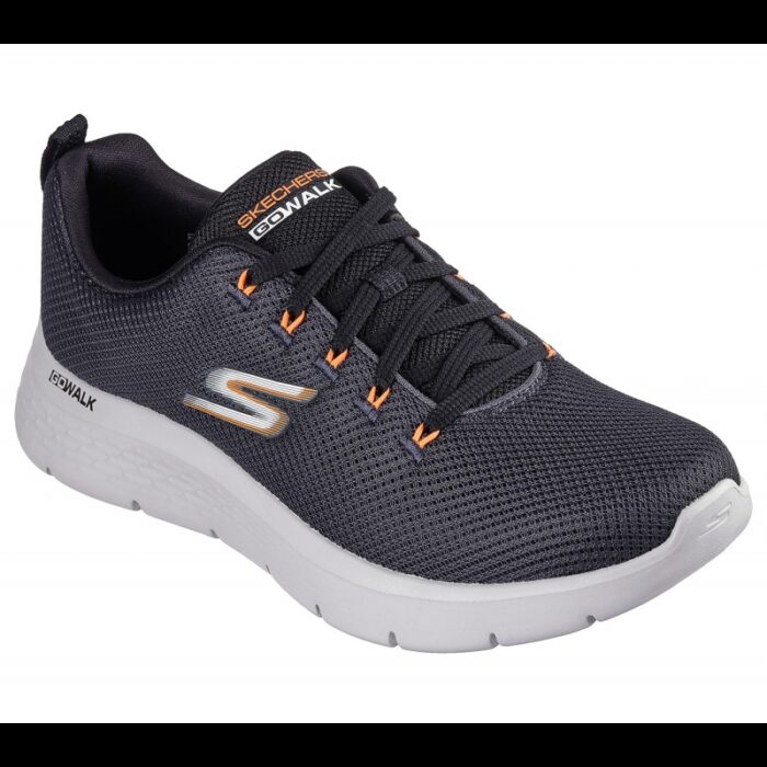 103377802_67de0ecf0ed58 Skechers Men's GO WALK Flex - Vespid Shoes - حذاء سكيتشرز جو ووك فليكس- فيسبيد للرجال لون رمادي غامق ونعل أبيض - الصورة 1