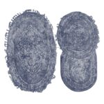 طقم حمام 3 قطع لون سكني غامق ثقيل