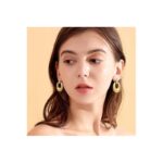 ⁦حلق ذهبي بتصميم حلقة⁩ - الصورة ⁦2⁩