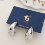 حلق فضي هوبس منفوخ حجم كبير