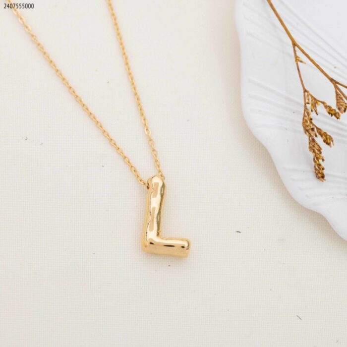 103377906_67de0f941c2dd سلسال ذهبي بتصميم حرف L منفوخ حجم وسط - الصورة 1
