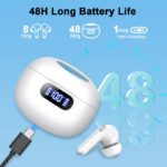 ⁦Q71 bluetooth headphones white⁩ - الصورة ⁦3⁩