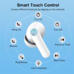 ⁦Q71 bluetooth headphones white⁩ - الصورة ⁦8⁩