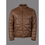 سترة رجالية مبطنة ثقيلة لون بني