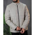 سترة رجالية مبطنة ثقيلة لون بيج