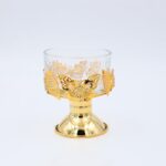 مضيفة ذهبية دائرية قطر 8.5 سم لون ذهبي