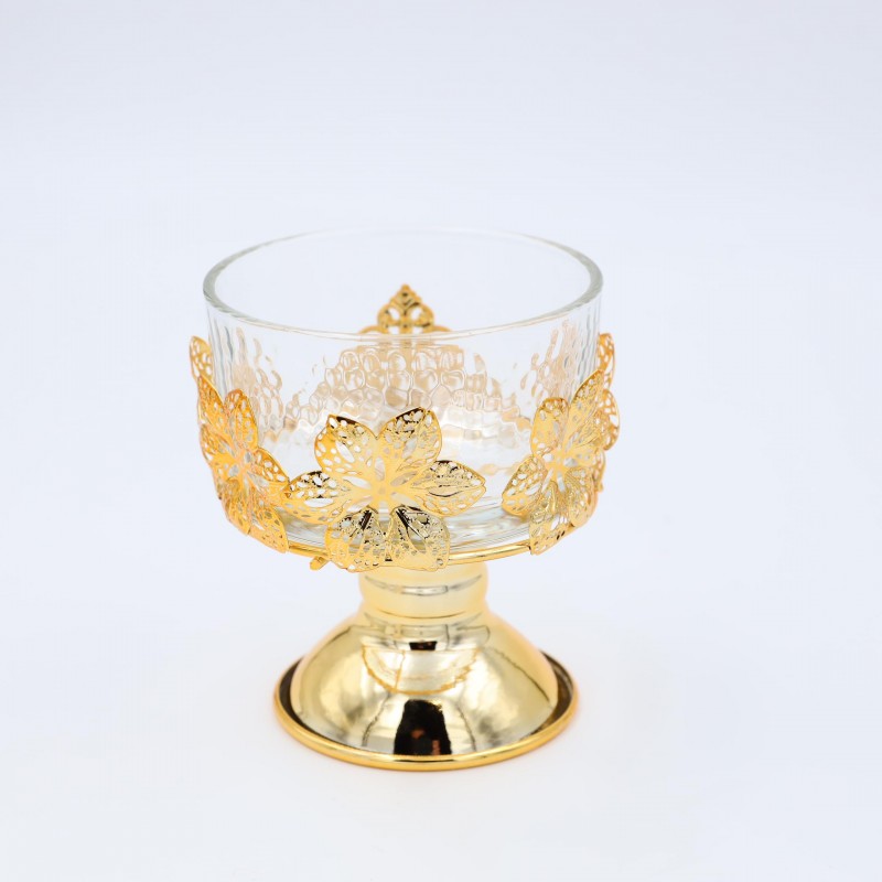 ⁦مضيفة ذهبية دائرية قطر 8.5 سم لون ذهبي⁩ - الصورة ⁦1⁩