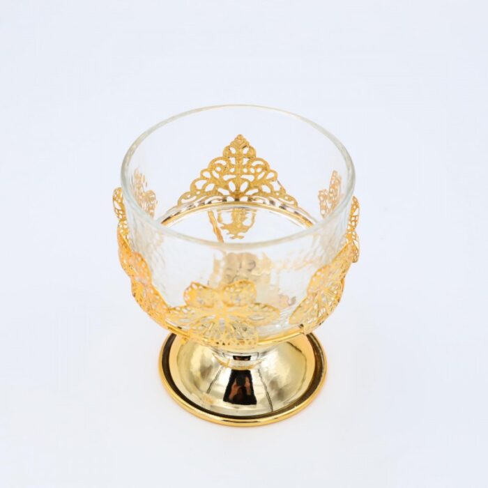 ⁦مضيفة ذهبية دائرية قطر 8.5 سم لون ذهبي⁩ - الصورة ⁦2⁩