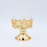 ⁦مضيفة ذهبية دائرية قطر 8.5 سم لون ذهبي⁩ - الصورة ⁦3⁩