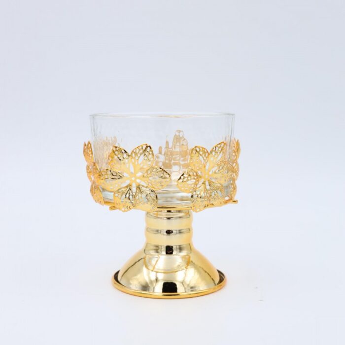 ⁦مضيفة ذهبية دائرية قطر 8.5 سم لون ذهبي⁩ - الصورة ⁦3⁩