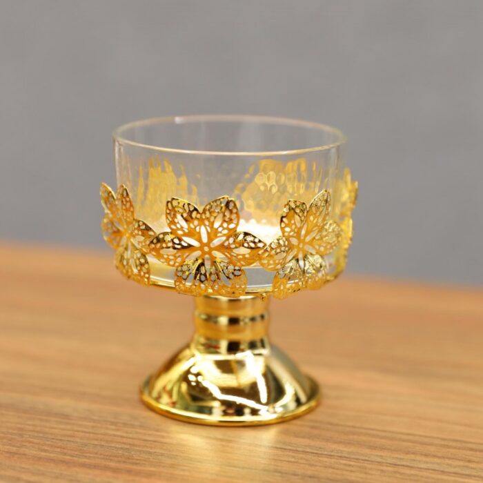 ⁦مضيفة ذهبية دائرية قطر 8.5 سم لون ذهبي⁩ - الصورة ⁦8⁩