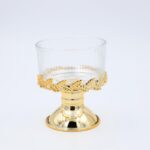 مضيفة ذهبية دائرية قطر 8.5 سم لون ذهبي