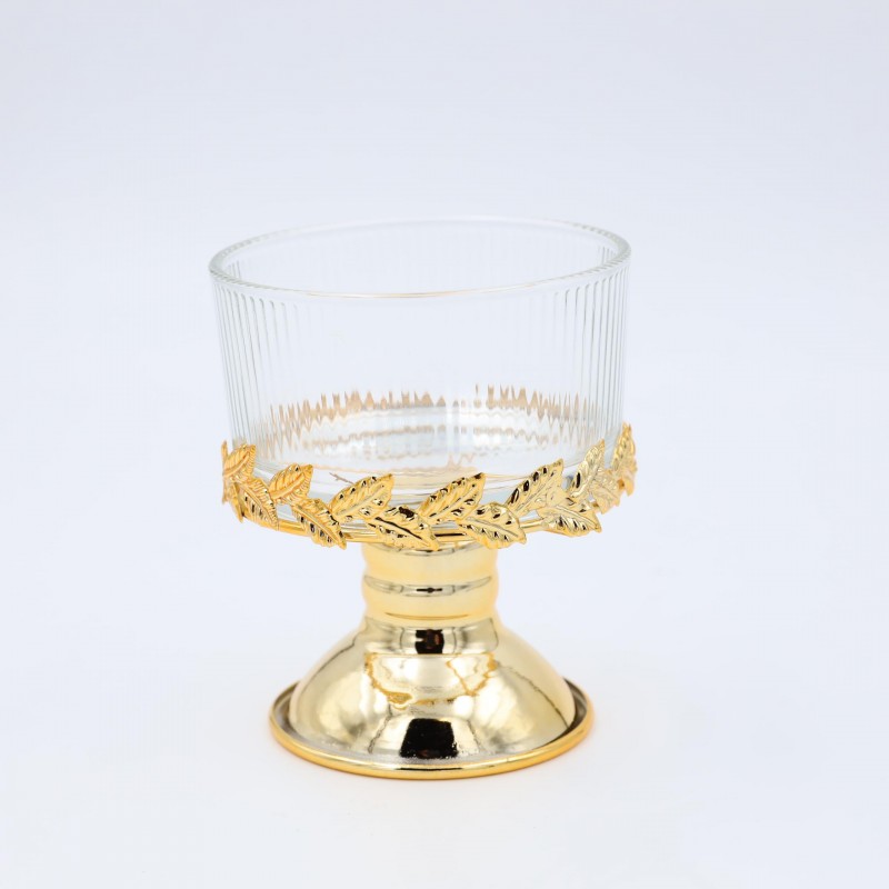 ⁦مضيفة ذهبية دائرية قطر 8.5 سم لون ذهبي⁩ - الصورة ⁦1⁩