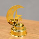 ⁦مبخرة معدنية بتصميم هلال رمضان لون ذهبي⁩ - الصورة ⁦3⁩