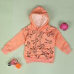 هودي فوتر للأطفال لون برتقالي فاتح